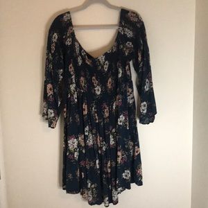 Torrid Navy Floral Asymmetrical dress